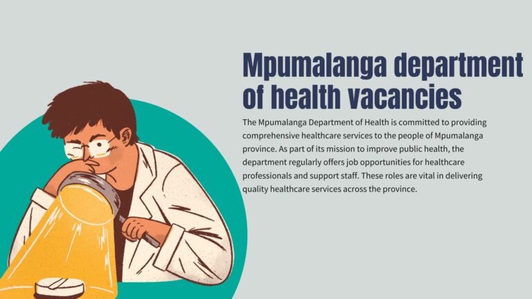 Mpumalanga department of health vacancies