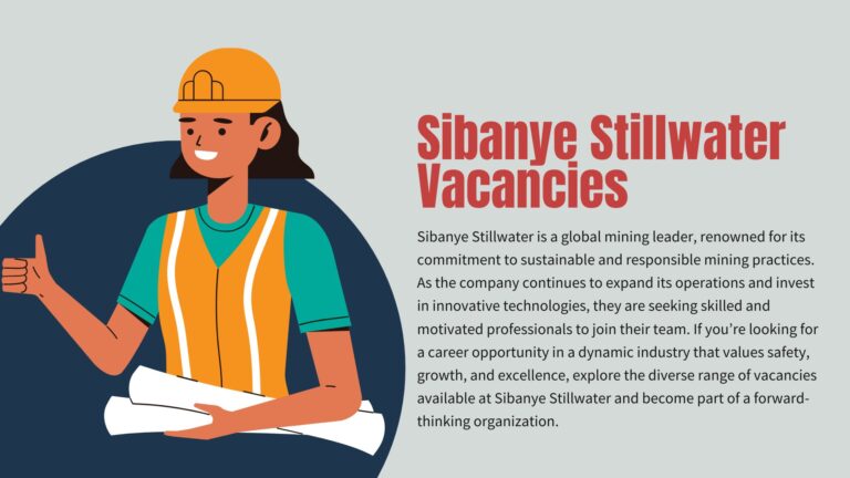 Sibanye Stillwater Vacancies